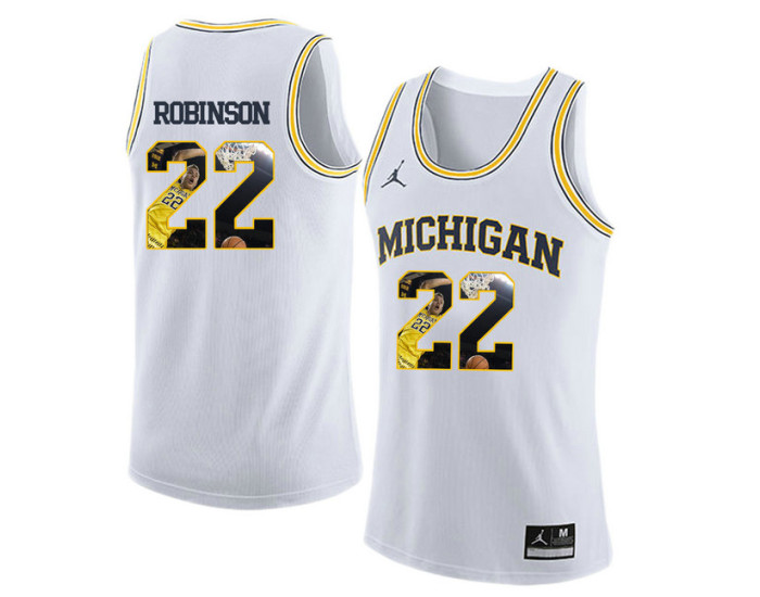 Youth Michigan Wolverines #22 Duncan Robinson Authentic College Basketball Jersey White