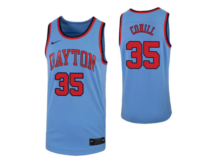 Youth Dwayne Cohill Replica College Basketball Jersey Light Blue Dayton Flyers