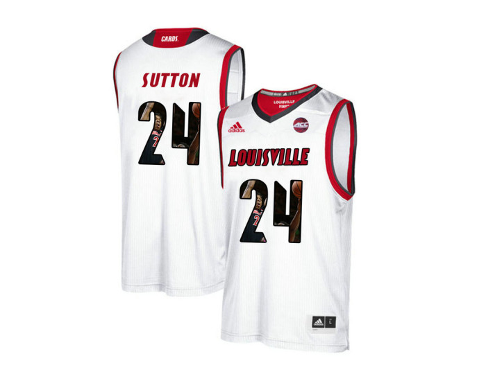Youth Louisville Cardinals #24 Dwayne Sutton Replica College Basketball Jersey White