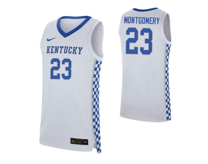 Youth EJ Montgomery Kentucky Wildcats White Authentic College Basketball Jersey