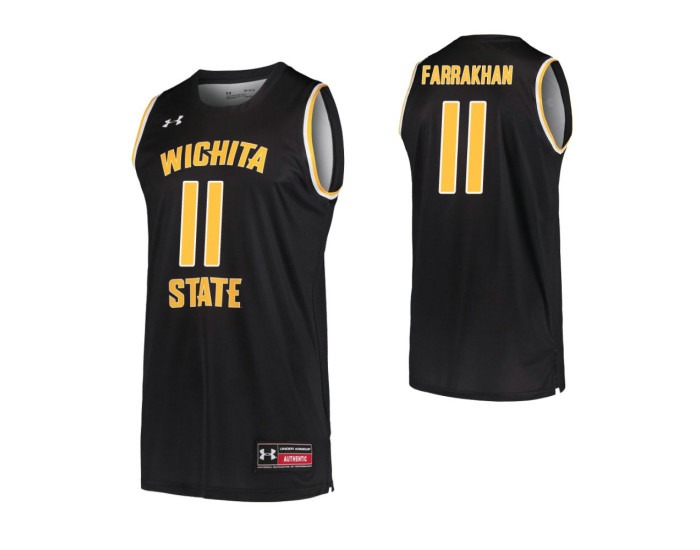 Wichita State Shockers Eli Farrakhan Replica College Basketball Jersey Black
