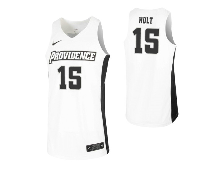 Emmitt Holt Authentic College Basketball Jersey White Providence Friars