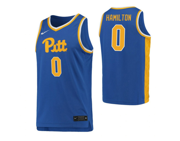 Youth Pittsburgh Panthers #0 Eric Hamilton Royal Authentic College Basketball Jersey