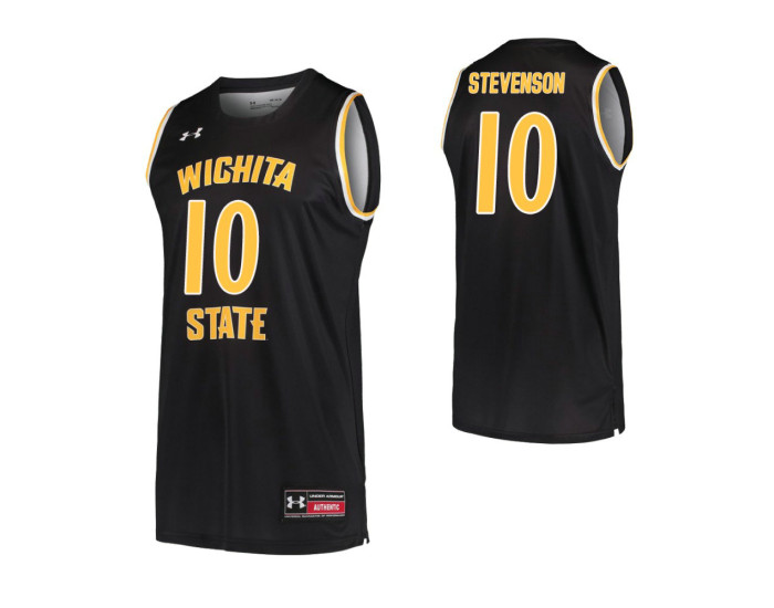 Wichita State Shockers #10 Erik Stevenson Black Authentic College Basketball Jersey