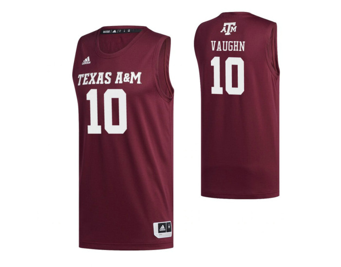 Texas A&M Aggies #10 Everett Vaughn Maroon Authentic College Basketball Jersey