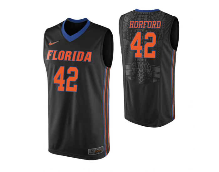 Florida Gators #42 Al Horford Replica College Basketball Jersey Black
