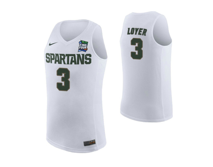 Youth Foster Loyer Michigan State Spartans White 2019 Final Four Authentic College Basketball Jersey