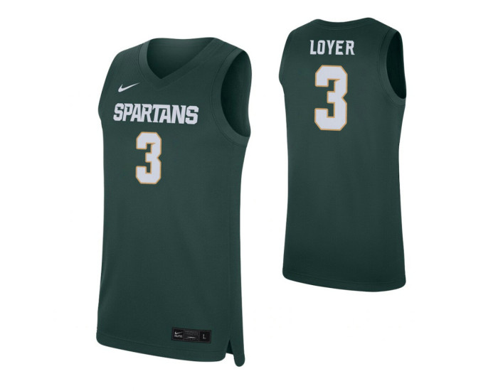 Michigan State Spartans #3 Foster Loyer Green Replica College Basketball Jersey
