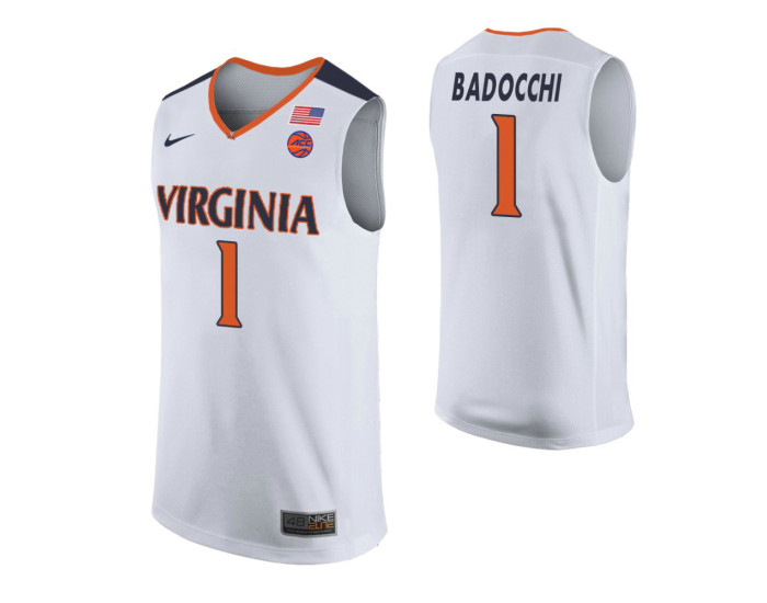 Virginia Cavaliers Francesco Badocchi Authentic College Basketball Jersey White
