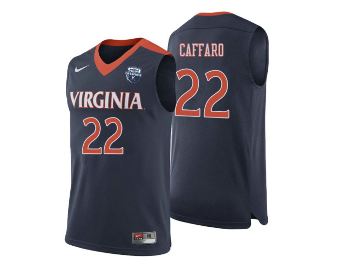 Virginia Cavaliers #22 Francisco Caffaro Navy Authentic College Basketball Jersey