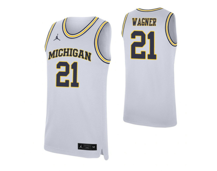 Franz Wagner Authentic College Basketball Jersey White Michigan Wolverines