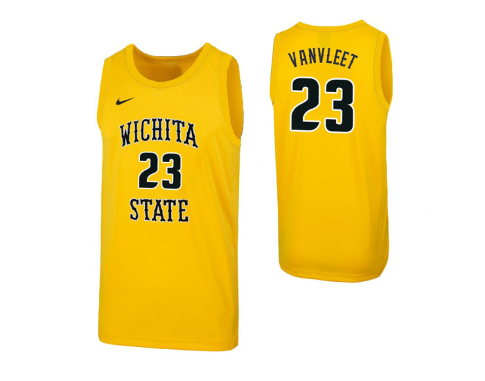 Youth Wichita State Shockers #23 Fred Vanvleet Authentic College Basketball Jersey Yellow