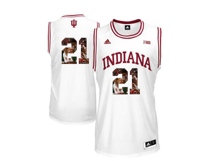 Indiana Hoosiers #21 Freddie McSwain Jr. Replica College Basketball Jersey White