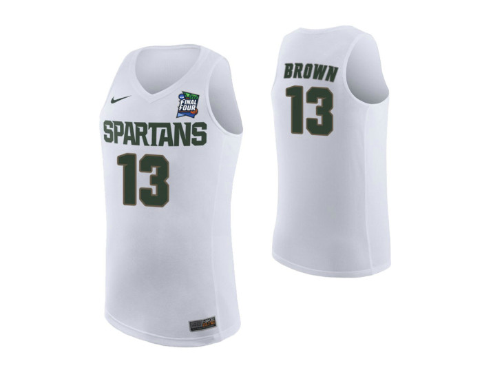 Youth Gabe Brown Michigan State Spartans White 2019 Final Four Authentic College Basketball Jersey