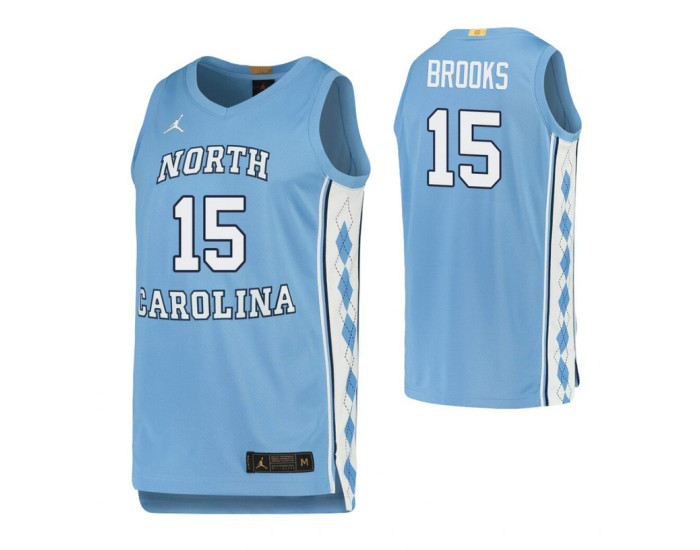 Youth North Carolina Tar Heels #15 Garrison Brooks Carolina Blue Authentic College Basketball Jersey