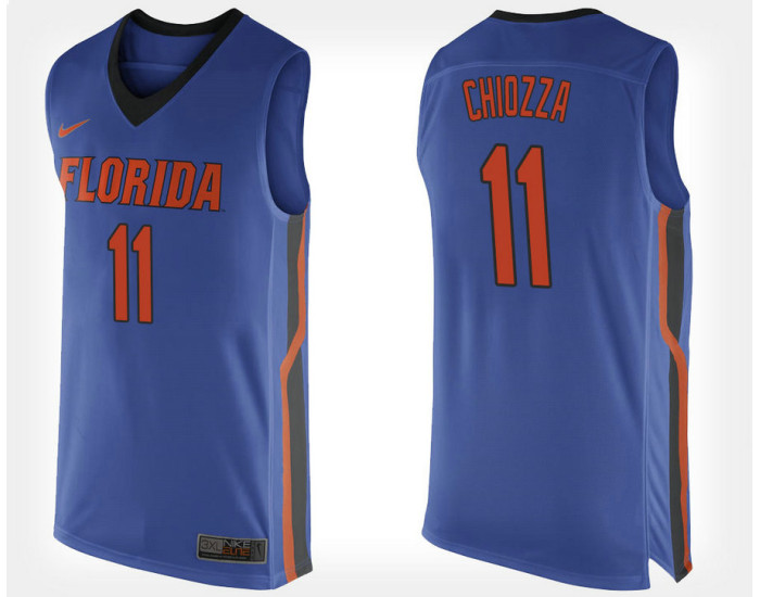 Florida Gators #11 Chris Chiozza Blue Home Authentic College Basketball Jersey