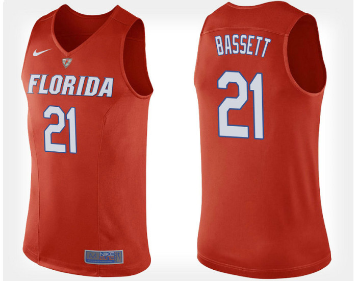 Florida Gators #21 Dontay Bassett Orange Alternate Authentic College Basketball Jersey