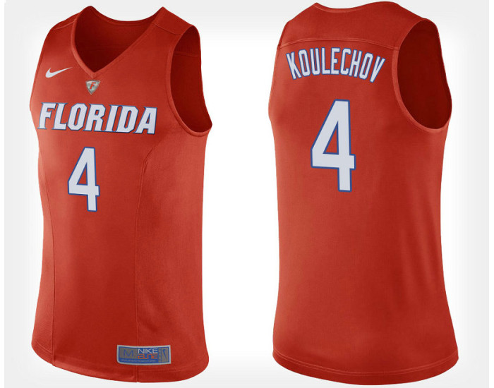 Florida Gators #4 Egor Koulechov Orange Alternate Authentic College Basketball Jersey
