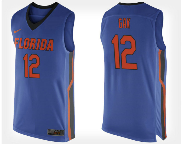 Florida Gators #12 Gorjok Gak Blue Home Authentic College Basketball Jersey