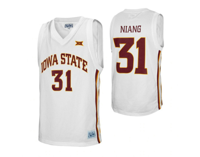 Iowa State Cyclones #31 Georges Niang White Authentic College Basketball Jersey