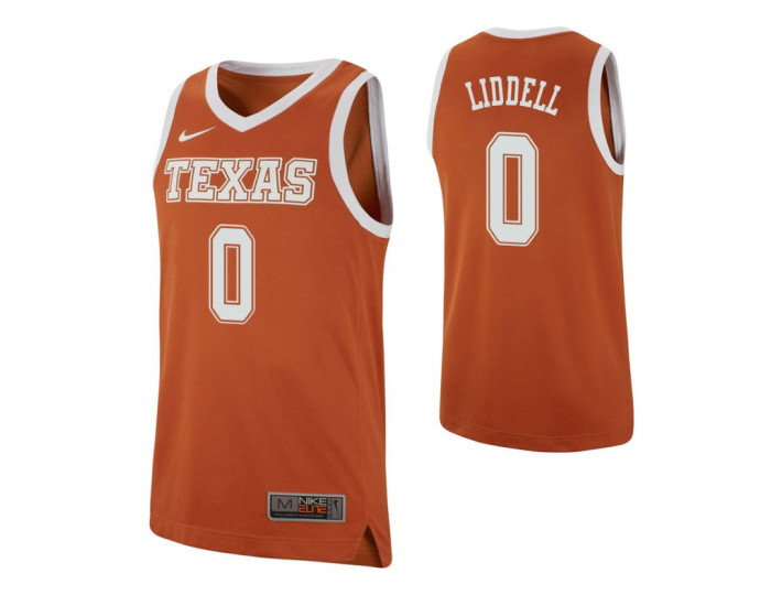 Texas Longhorns #0 Gerald Liddell Texas Orange Authentic College Basketball Jersey