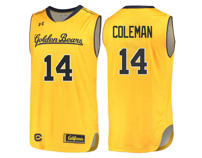 Youth California Golden Bears #14 Don Coleman Authentic College Basketball Jersey Gold