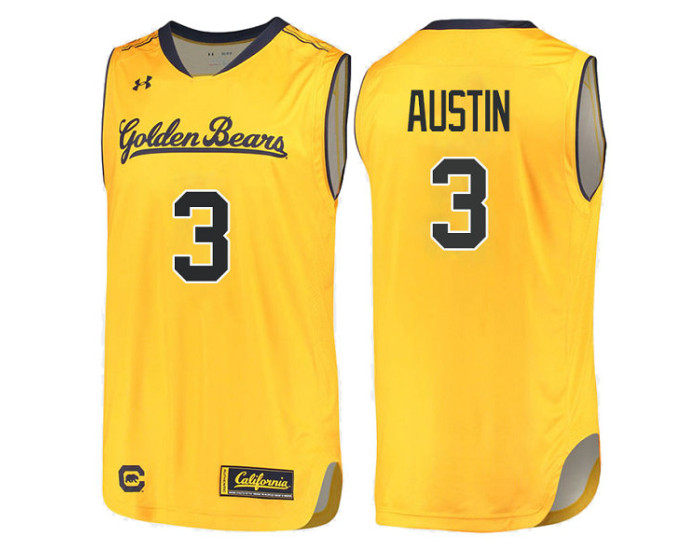 Youth California Golden Bears #3 Paris Austin Authentic College Basketball Jersey Gold