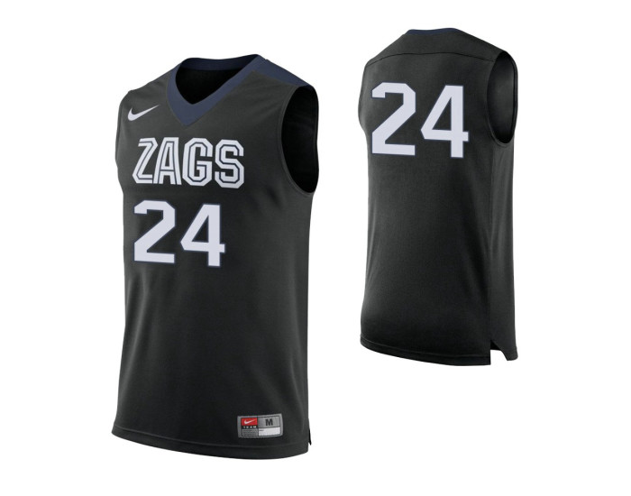 Youth Gonzaga Bulldogs #24 Corey Kispert Replica College Basketball Jersey Black