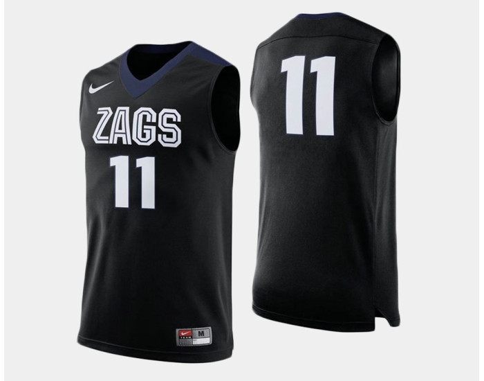 Gonzaga Bulldogs #11 David Stockton Black Alternate Authentic College Basketball Jersey