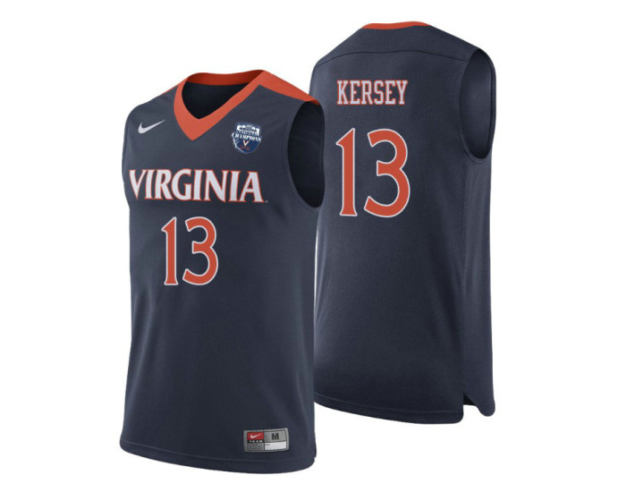 Virginia Cavaliers Grant Kersey Basketball Champions Authentic College Basketball Jersey Navy