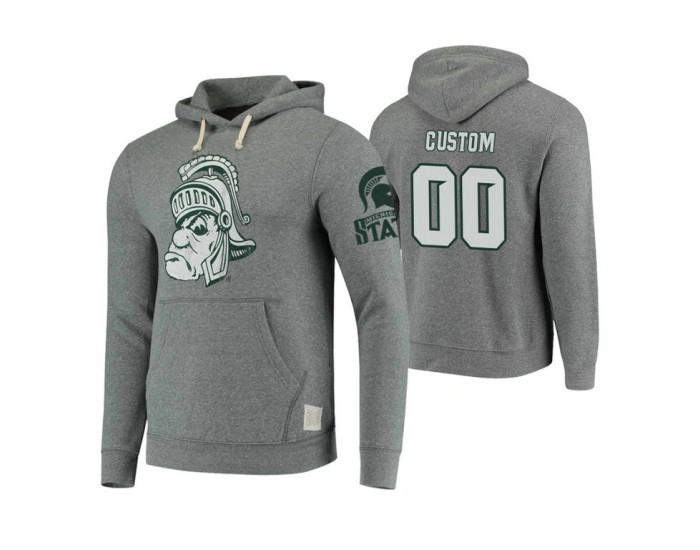 UCLA Bruins #00 Custom Men's Gray College Basketball Hoodie