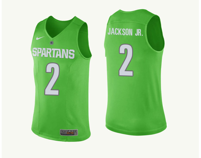 Youth Michigan State Spartans #2 Jaren Jackson Jr. Authentic College Basketball Jersey Green