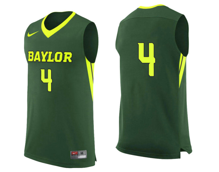 Baylor Bears #4 Mario Kegler Authentic College Basketball Jersey Green