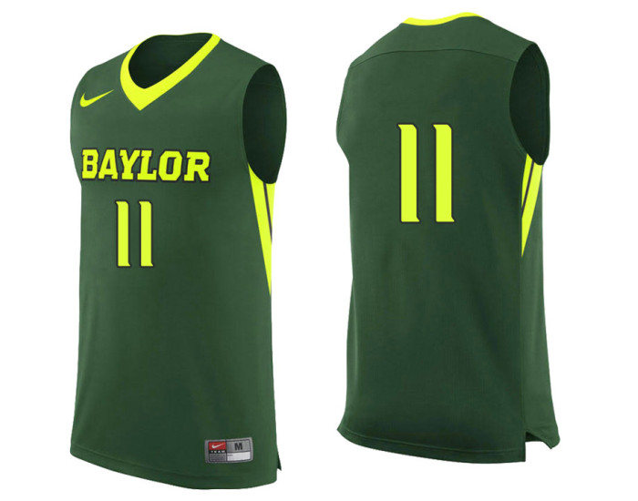 Baylor Bears #11 Mark Vital Authentic College Basketball Jersey Green