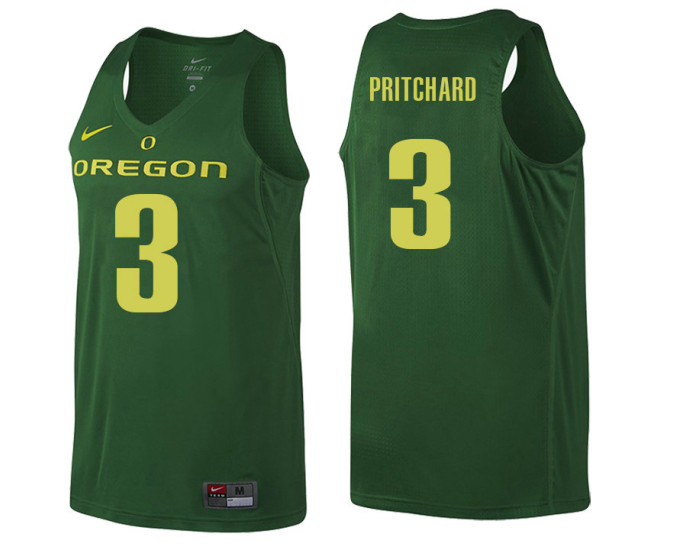 Oregon Ducks #3 Payton Pritchard Replica College Basketball Jersey Green