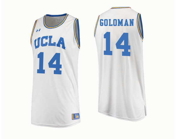 Youth UCLA Bruins #14 Gyorgy Goloman Authentic College Basketball Jersey White