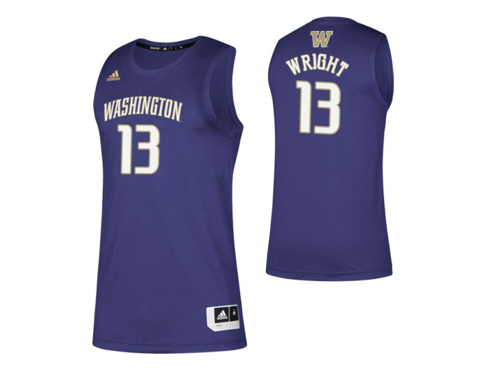 Washington Huskies 13 Hameir Wright Authentic College Basketball Jersey Purple