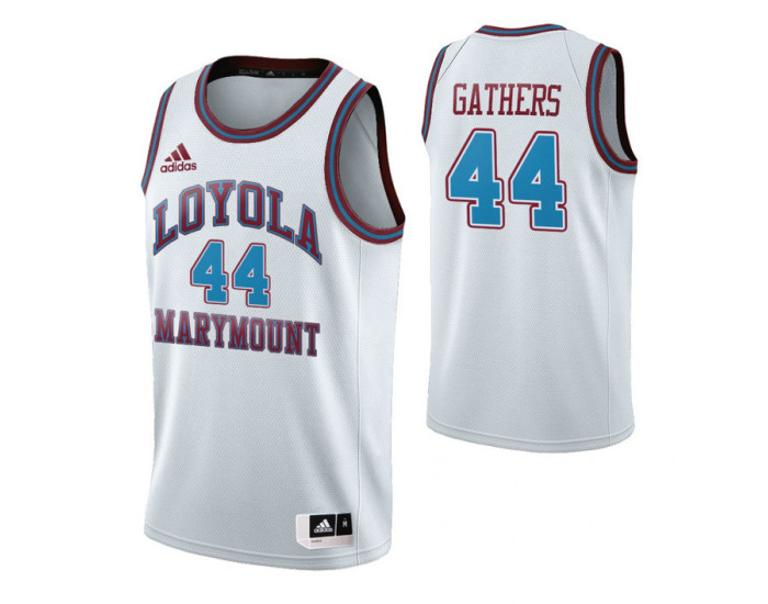 Loyola Marymount Lions #44 Hank Gathers White Authentic College Basketball Jersey