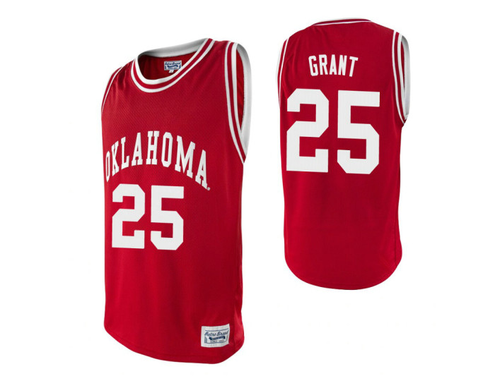 Youth Oklahoma Sooners 25 Harvey Grant Alumni Replica College Basketball Jersey Crimson