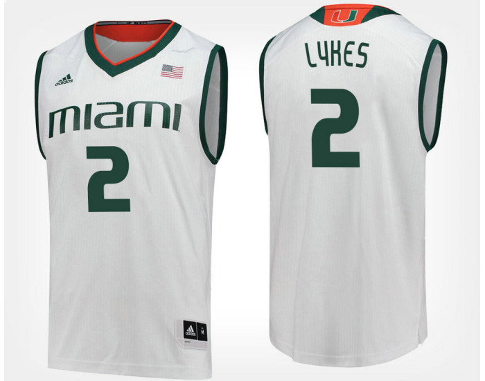 Youth Miami Hurricanes #2 Chris Lykes White Road Authentic College Basketball Jersey