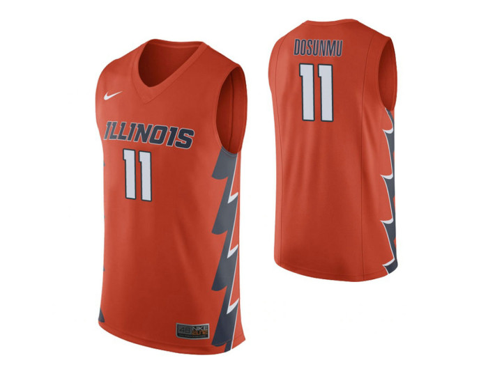 Illinois Fighting Illini Ayo Dosunmu Replica College Basketball Jersey Orange