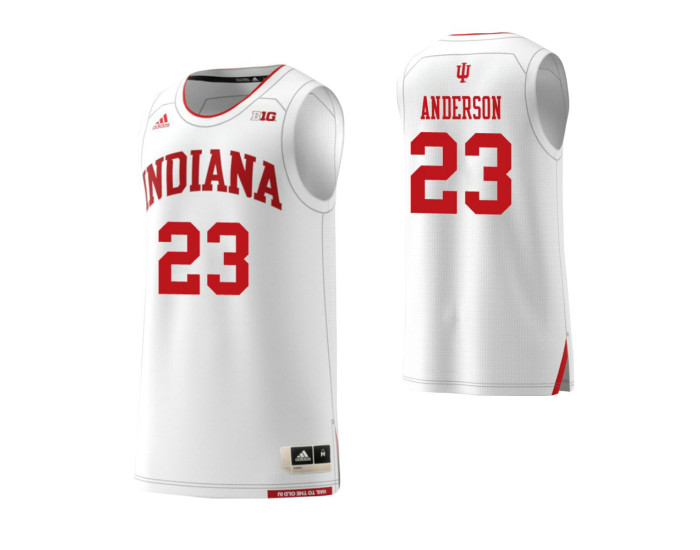 Youth Indiana Hoosiers #23 Damezi Anderson Replica College Basketball Jersey White