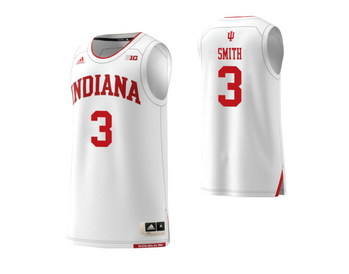 Indiana Hoosiers #3 Justin Smith Authentic College Basketball Jersey White