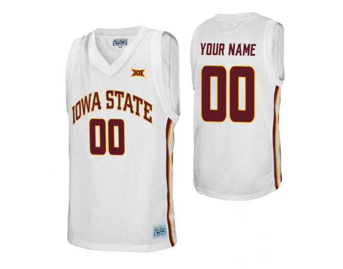 Iowa State Cyclones Custom  College Basketball Alumni Jersey White