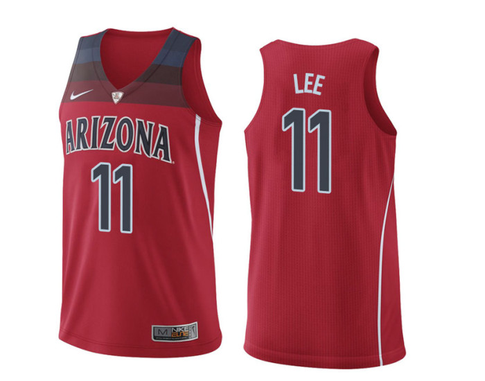 Arizona Wildcats #11 Ira Lee Replica College Basketball Jersey Red