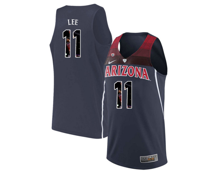 Arizona Wildcats #11 Ira Lee Authentic College Basketball Jersey Navy