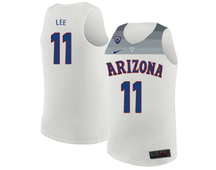 Arizona Wildcats #11 Ira Lee Replica College Basketball Jersey White