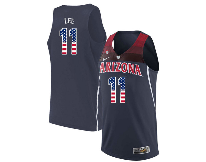 Arizona Wildcats #11 Ira Lee Authentic College Basketball Jersey Navy