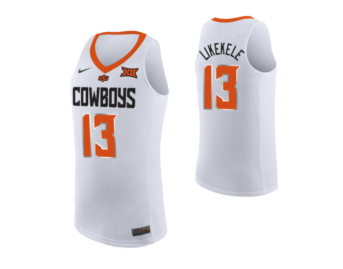 Youth Oklahoma State Cowboys 13 Isaac Likekele Authentic College Basketball Jersey White