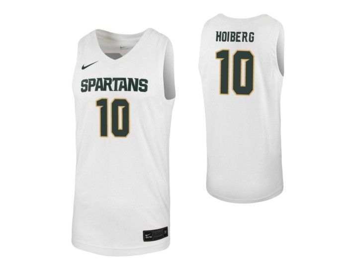 Youth Jack Hoiberg Authentic College Basketball Jersey White Michigan State Spartans